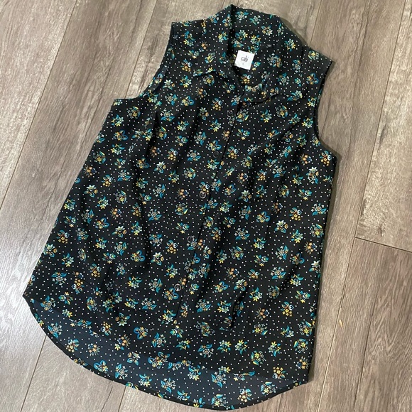 CAbi-Whimsy-Sleeveless-Blouse-Style-3440 S - Picture 2 of 3